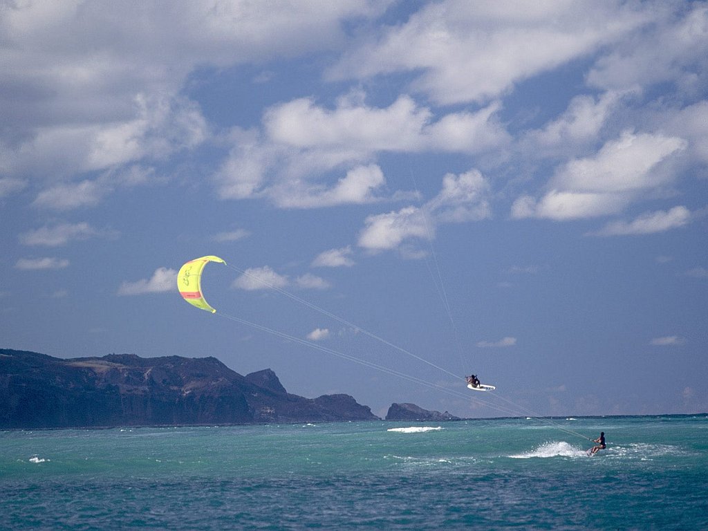 Kiteboarding, Maui, Hawaii